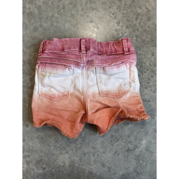 Girl's Old Navy 4T Jean Shorts - Pink, White, and Orange -‎ Excellent Condition - Picture 2 of 4